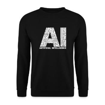 KI Künstliche Intelligenz - Unisex Pullover - Schwarz - Vorne - Alina (178cm) & Michal (187cm)