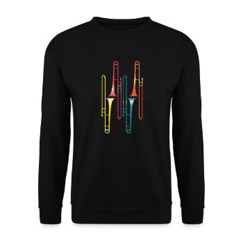 Musique de groupe de trombone rétro - Sweat-shirt Unisexe - noir - Devant - Alina (178cm) & Michal (187cm)