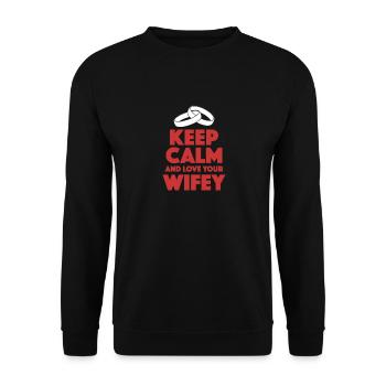 Femme Drôle Cadeau de femme - Sweat-shirt Unisexe - noir - Devant - Alina (178cm) & Michal (187cm)