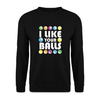 Boules de Bingo Drôles - Sweat-shirt Unisexe - noir - Devant - Alina (178cm) & Michal (187cm)