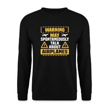 Avions Drôle de pilote - Sweat-shirt Unisexe - noir - Devant - Alina (178cm) & Michal (187cm)