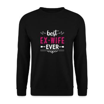 Best Ex-Wife Ever Divorced - Unisex Sweatshirt - black - Front - Alina (178cm) & Michal (187cm)