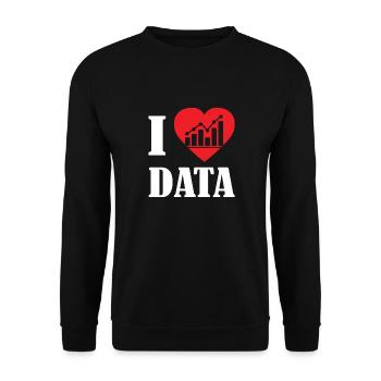 Aimer les statistiques des scientifiques des données - Sweat-shirt Unisexe - noir - Devant - Alina (178cm) & Michal (187cm)