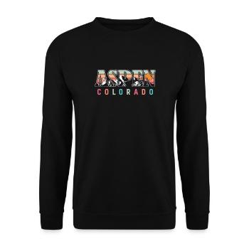 Aspen Colorado - Unisex Sweatshirt - black - Front - Alina (178cm) & Michal (187cm)