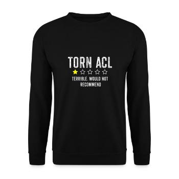Lustige zerrissene ACL-Chirurgie - Unisex Pullover - Schwarz - Vorne - Alina (178cm) & Michal (187cm)
