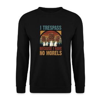 Mushroom Morels Funny Forager - Unisex Sweatshirt - black - Front - Alina (178cm) & Michal (187cm)