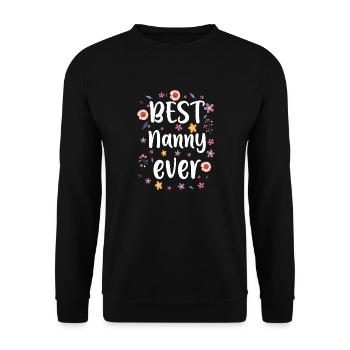 Best Nanny Ever - Unisex Sweatshirt - black - Front - Alina (178cm) & Michal (187cm)