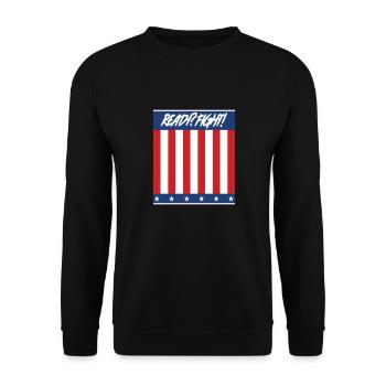 Ready? Fight! - Unisex Pullover - Schwarz - Vorne - Alina (178cm) & Michal (187cm)