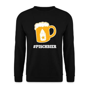 Pischbier Babybier Eltern Papa Werden Babyparty - Unisex Pullover - Schwarz - Vorne - Alina (178cm) & Michal (187cm)