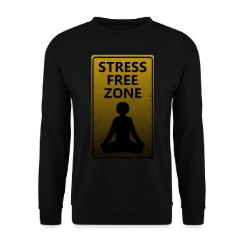 Stressfreie Zone - Unisex Pullover - Schwarz - Vorne - Alina (178cm) & Michal (187cm)