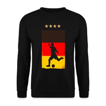Maillot de fan de football allemand allemand - Sweat-shirt Unisexe - noir - Devant - Alina (178cm) & Michal (187cm)