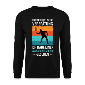 Racquetball Spieler - Unisex Pullover - Schwarz - Vorne - Alina (178cm) & Michal (187cm)