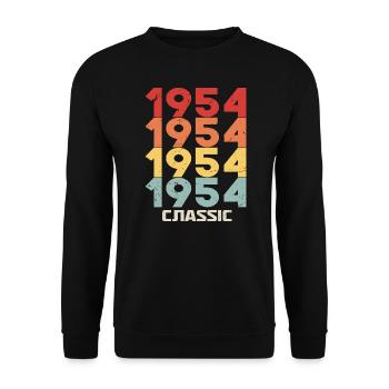 1984 Jubilé dans un style vintage classique 1984 - Sweat-shirt Unisexe - noir - Devant - Alina (178cm) & Michal (187cm)