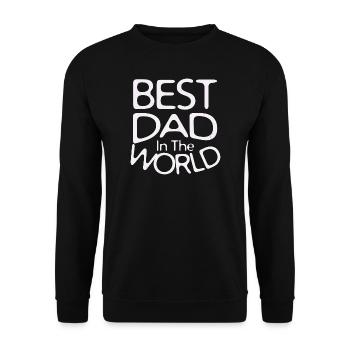 Best Dad in the world - Unisex Sweatshirt - black - Front - Alina (178cm) & Michal (187cm)