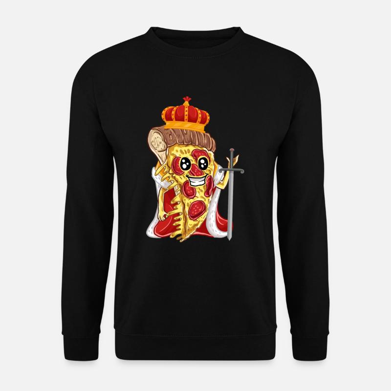 Pizza King Queen Partnerlook Kostüm Team Partner - Unisex Pullover - Schwarz