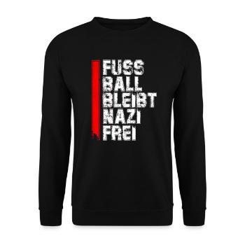 Fußball bleibt nazifrei - Unisex Pullover - Schwarz - Vorne - Alina (178cm) & Michal (187cm)