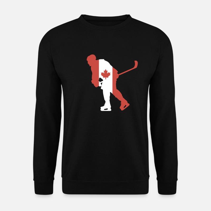 Hockey player Canada flag - Unisex Sweatshirt - black