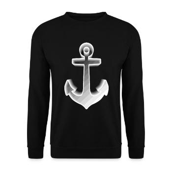 ANCHOR SAILOR SAILOR SKIPPER SAILOR SAILOR MARITIME - Unisex Sweatshirt - black - Front - Alina (178cm) & Michal (187cm)