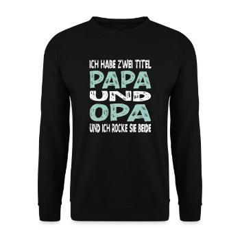 Ich habe zwei Titel - Unisex Pullover - Schwarz - Vorne - Alina (178cm) & Michal (187cm)