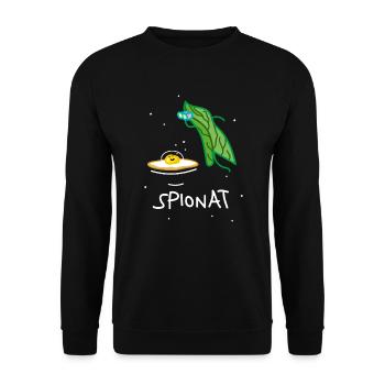 Spinat im Universum - Unisex Pullover - Schwarz - Vorne - Alina (178cm) & Michal (187cm)