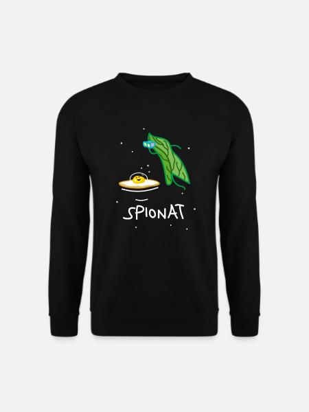 Spinat im Universum - Unisex Pullover - Schwarz