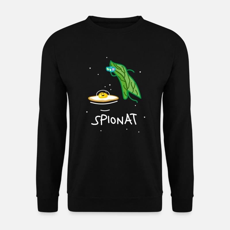 Spinat im Universum - Unisex Pullover - Schwarz