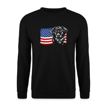 Drapeau de la Nouvelle-Écosse Duck Tolling Retriever America - Sweat-shirt Unisexe - noir - Devant - Alina (178cm) & Michal (187cm)