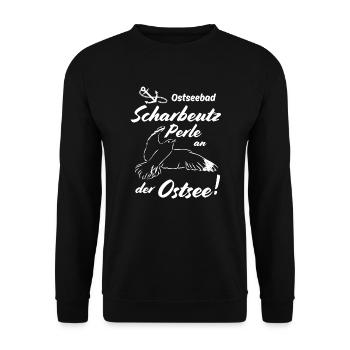 Station balnéaire de Scharbeutz sur la mer Baltique et perle sur la mer Baltique - Sweat-shirt Unisexe - noir - Devant - Alina (178cm) & Michal (187cm)