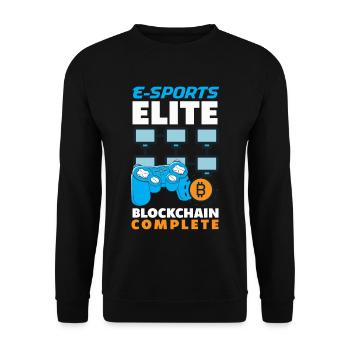 Cryptocurrency Rewards Gaming Blockchain Gamer - Unisex Sweatshirt - black - Front - Alina (178cm) & Michal (187cm)