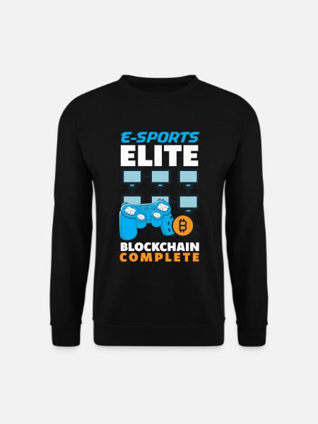 Cryptocurrency Rewards Gaming Blockchain Gamer - Unisex Sweatshirt - black