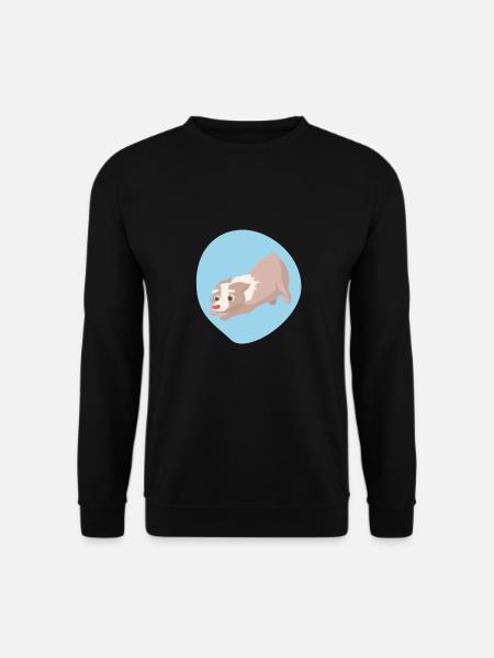 Playing dog puppy - Unisex Sweatshirt - black