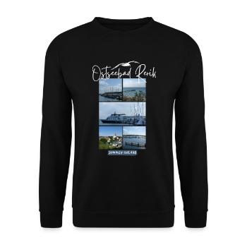 Rerik Baltic Sea resort holiday between the lagoon and the Baltic Sea - Unisex Sweatshirt - black - Front - Alina (178cm) & Michal (187cm)