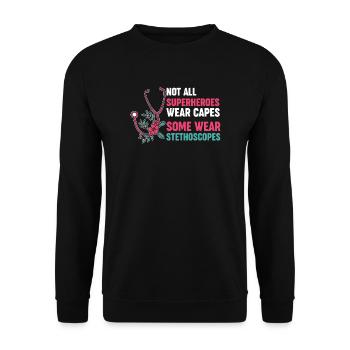 Cardiologist Humor Cardiology Nurse - Unisex Sweatshirt - black - Front - Alina (178cm) & Michal (187cm)