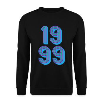 1999 Geburtsjahr | Farben änderbar - Unisex Pullover - Schwarz - Vorne - Alina (178cm) & Michal (187cm)