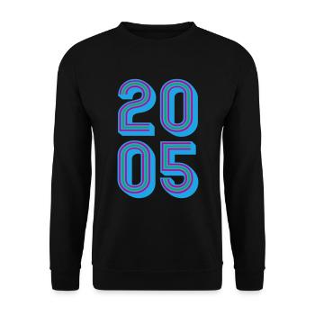 2005 Year of birth | Colors changeable - Unisex Sweatshirt - black - Front - Alina (178cm) & Michal (187cm)