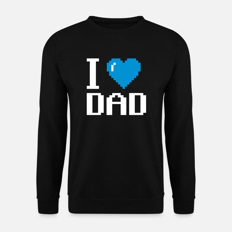J'aime mon papa pixels pères - Sweat-shirt Unisexe - noir