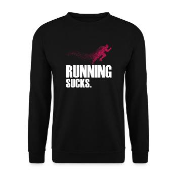 Running Sucks - Unisex Pullover - Schwarz - Vorne - Alina (178cm) & Michal (187cm)
