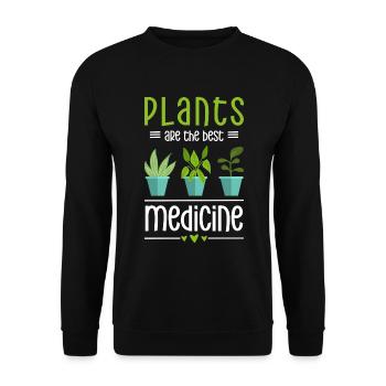 Heilkraut Gesund Arzt Krankheit - Unisex Pullover - Schwarz - Vorne - Alina (178cm) & Michal (187cm)