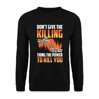 Non-smoking discipline Do not smoke addiction - Unisex Sweatshirt - black - Front - Alina (178cm) & Michal (187cm)