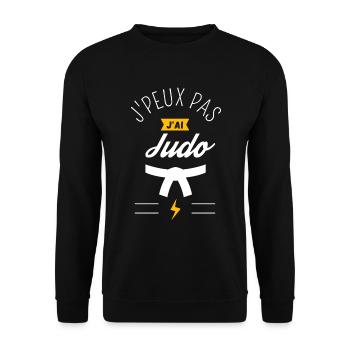J Peux Pas J Ai Judo - Sweat-shirt Unisexe - noir - Devant - Alina (178cm) & Michal (187cm)