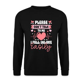Dear Friend Romance Great Love - Unisex Sweatshirt - black - Front - Alina (178cm) & Michal (187cm)