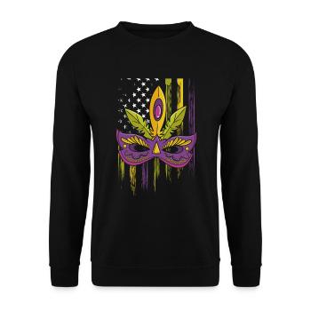 Perles de costume de carnaval - Sweat-shirt Unisexe - noir - Devant - Alina (178cm) & Michal (187cm)