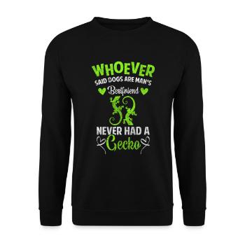 Gecko Tropical - Sweat-shirt Unisexe - noir - Devant - Alina (178cm) & Michal (187cm)