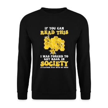 Beekeeper Bee Bumblebee - Unisex Sweatshirt - black - Front - Alina (178cm) & Michal (187cm)