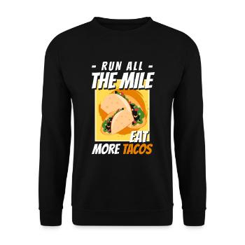 Taco Food Latino Burrito - Unisex Sweatshirt - black - Front - Alina (178cm) & Michal (187cm)
