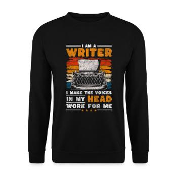 Livres d’écrivain Auteur de livres fantastiques - Sweat-shirt Unisexe - noir - Devant - Alina (178cm) & Michal (187cm)