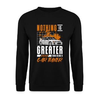 Tuner Car Driver Racing Car - Unisex Sweatshirt - black - Front - Alina (178cm) & Michal (187cm)