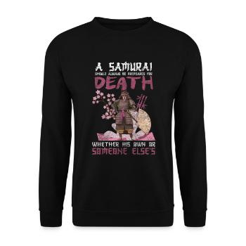 Samurai Aikido Ronin - Unisex Sweatshirt - black - Front - Alina (178cm) & Michal (187cm)