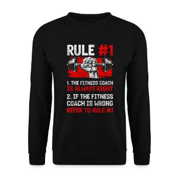 Trainer Gym Pumps Bench Press - Unisex Sweatshirt - black - Front - Alina (178cm) & Michal (187cm)