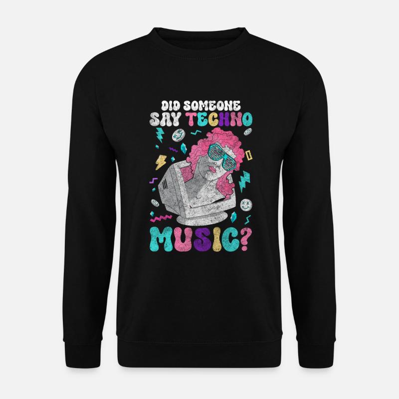 Techno Dubstep Raver - Unisex Pullover - Schwarz